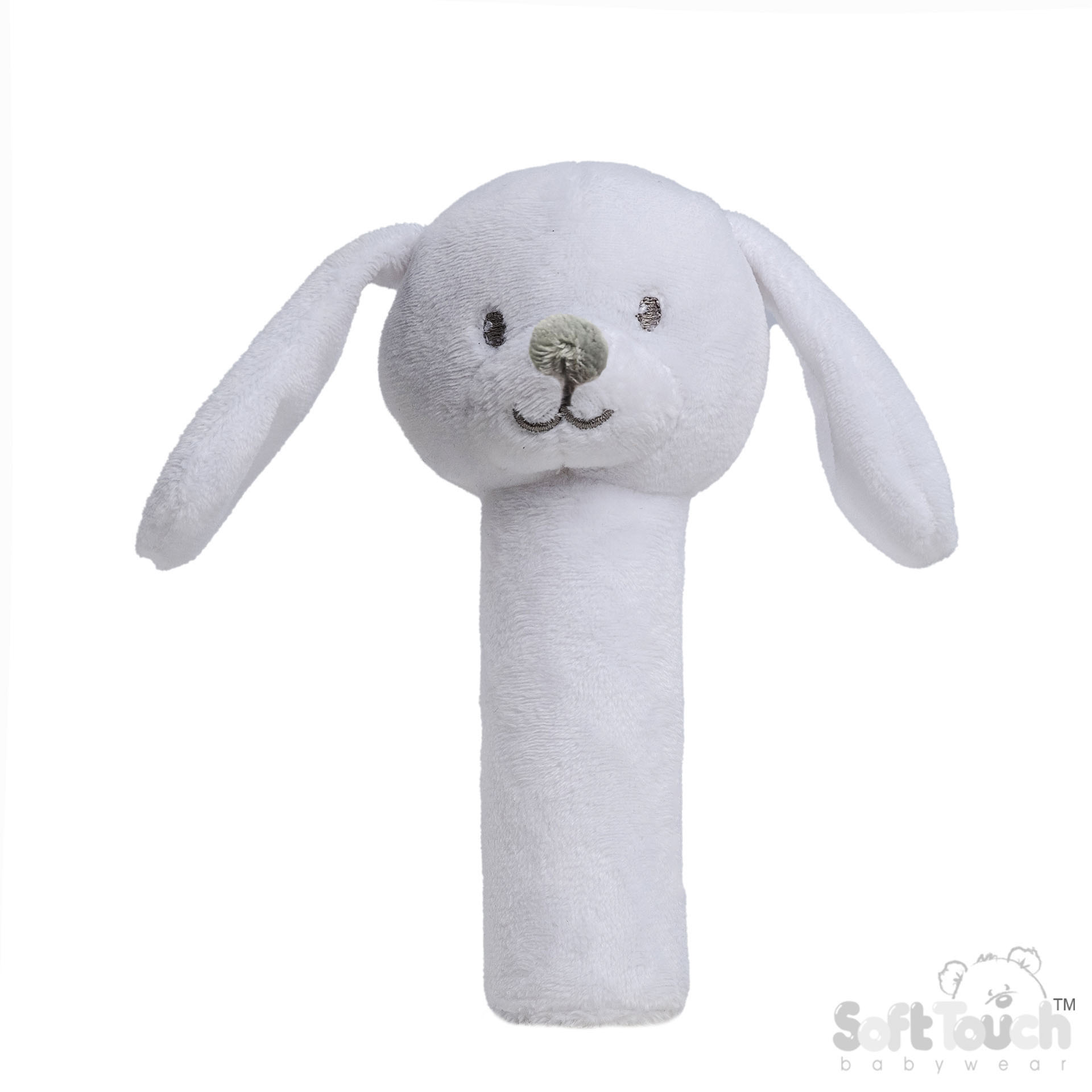 White Eco Recycled Bunny Squeaky Toy No. ESQ62-W