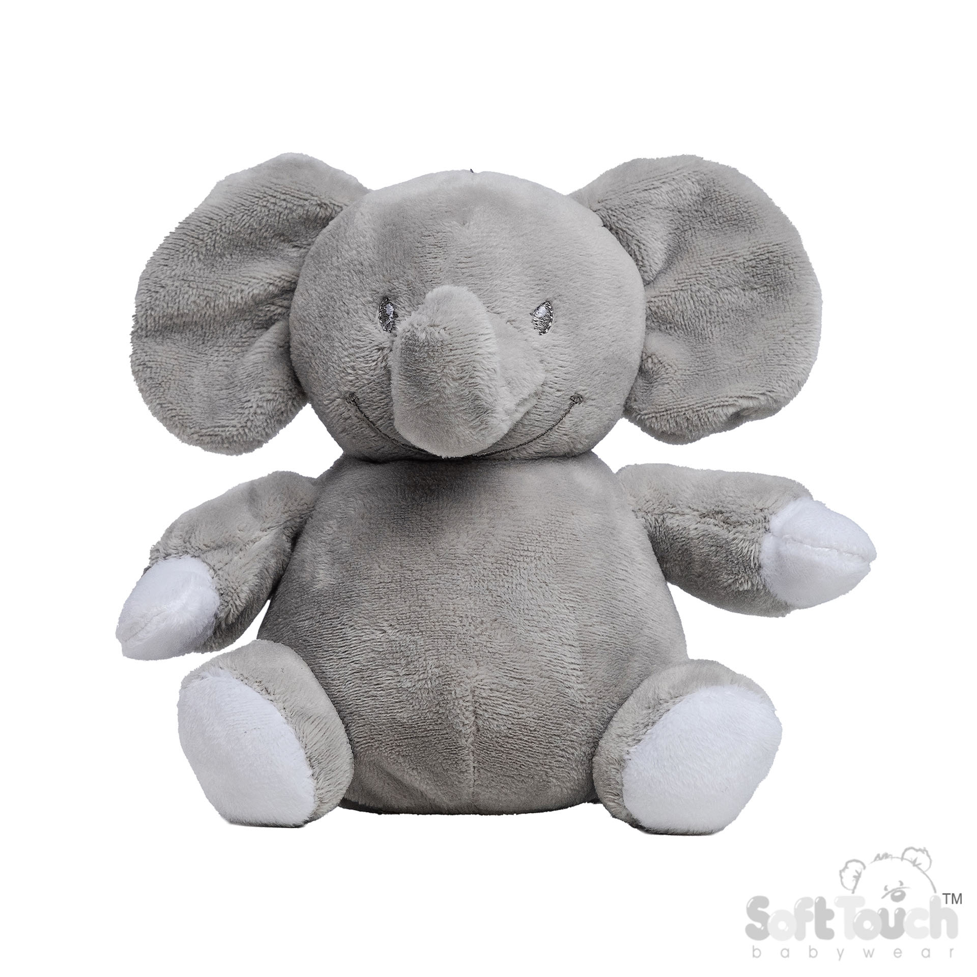 Grey Eco Recycled Elephant Soft Toy No. ETE66-G