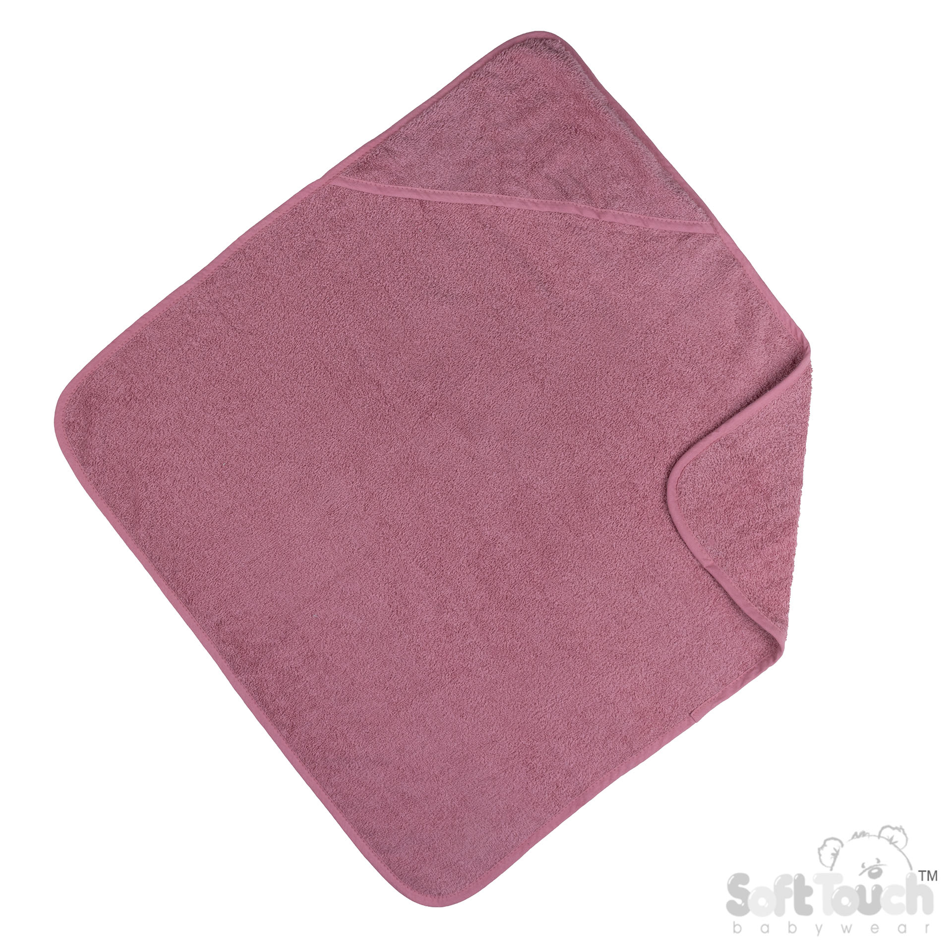 Plain Dusty Pink Hooded Robe No. HT10-DP